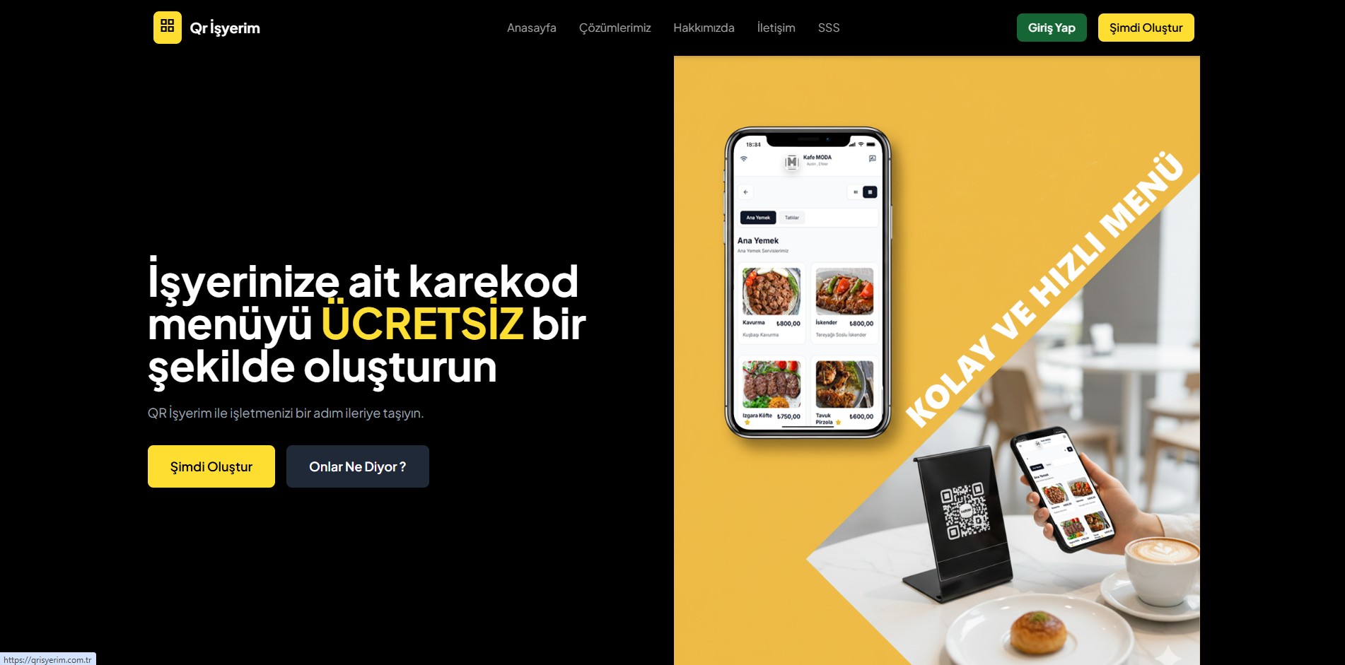 qrisyerim.com.tr - QR Menü Oluşturucu