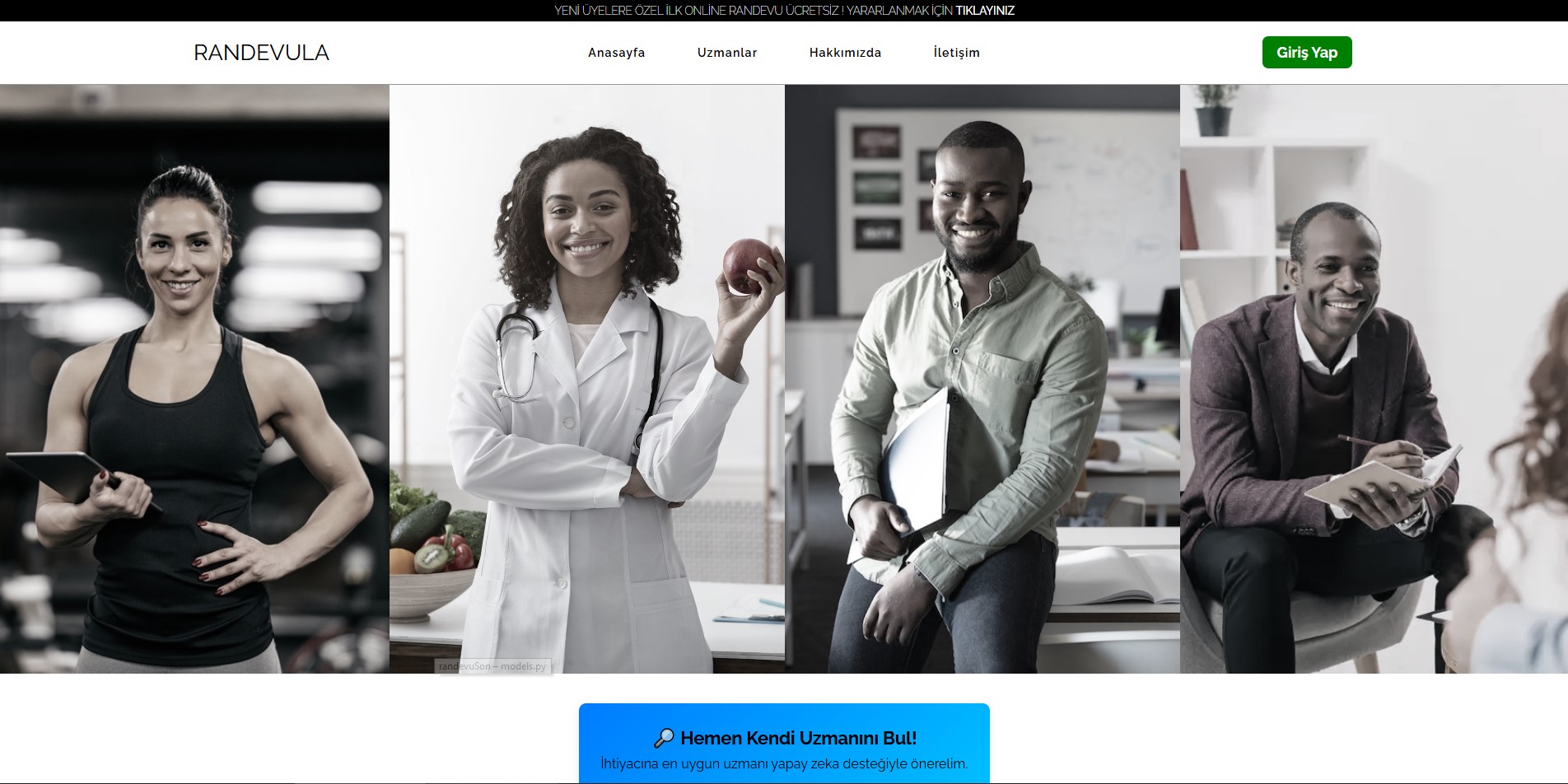 RANDEVULA - Yapay Zeka Destekli Randevu Sistemi